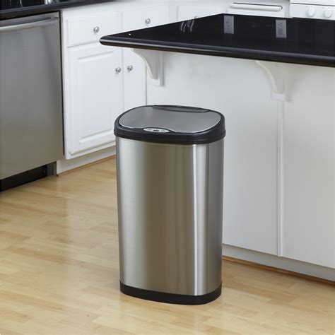 nine stars trash can 13 gallon|nine stars touchless trash can.